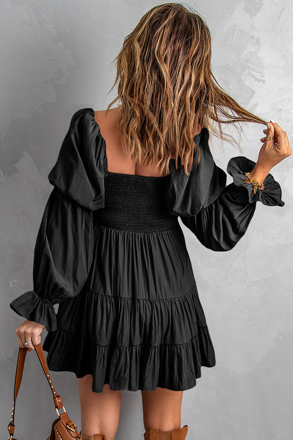 Sofia&Aurora™ - Smocked Off-Shoulder korte jurk