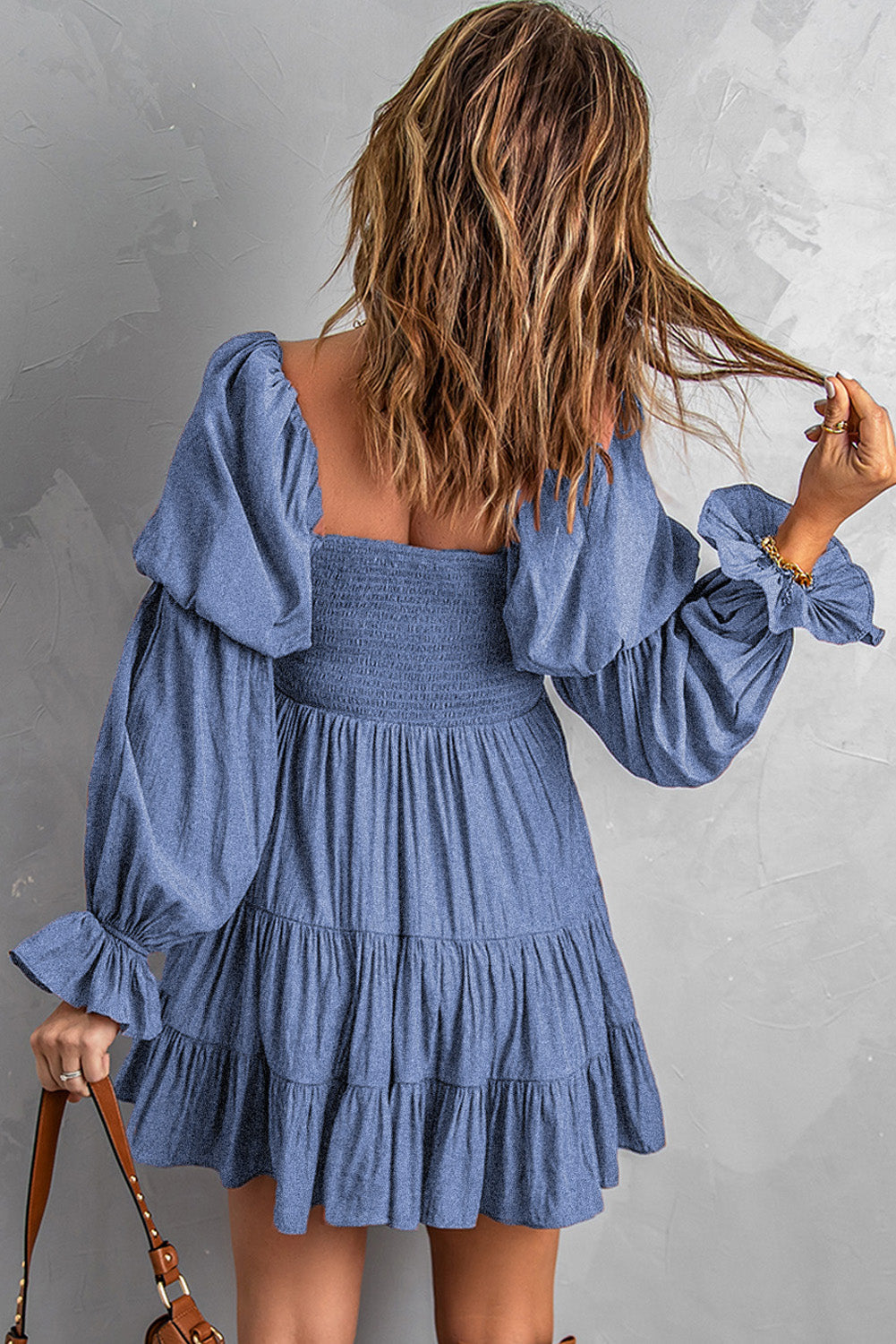 Sofia&Aurora™ - Smocked Off-Shoulder korte jurk