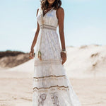 Sofia&Aurora™ - Boho Maxi Jurk met Kant - Trifoglio